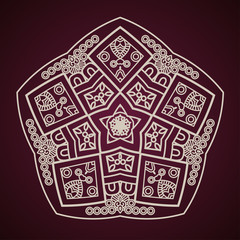 Vector round decorative design element