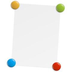 Zettel weiß mit Magneten