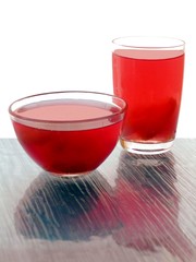 red strawberry compote