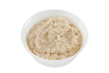 Obraz na płótnie Canvas porridge in the bowl in white background