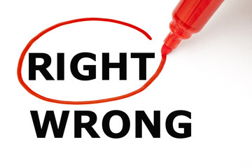 Right or Wrong with Red Marker
