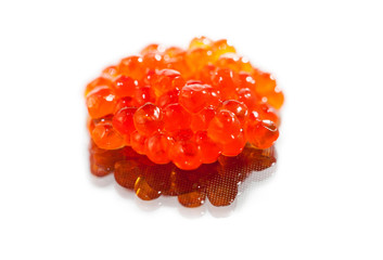 Red caviar isolated