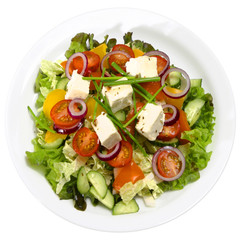 feta cheese with greens