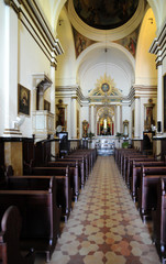 Fototapeta premium Nef de l'église du sanctuaire Sant Salvador à Artà à Majorque