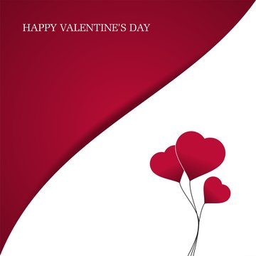 Heart Valentines day card vector background EPS