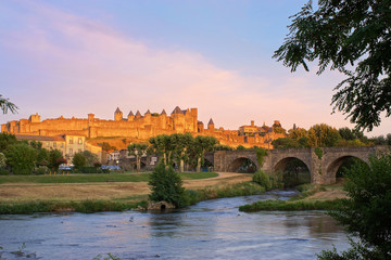 Carcassonne, France at Sunset - 48415263