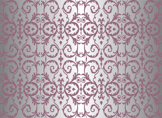 pink & silver vintage wallpaper