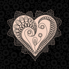 Illustration with shape of heart