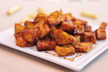 spanish berenjenas con miel de cana, fried eggplants with molass