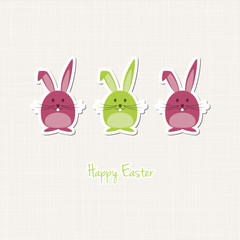 Drei bunte Osterhasen