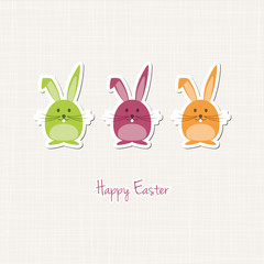 Drei bunte Osterhasen