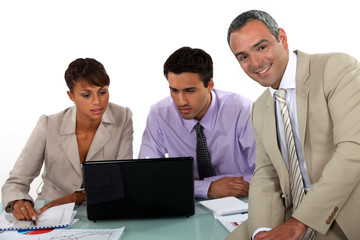 Fototapeta premium Peppy man at a business meeting
