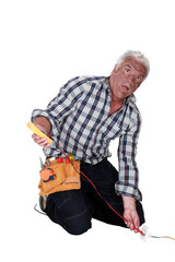 A shocked electrician.