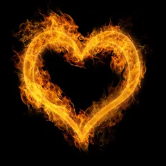 Kissenbezug Herz aus Feuer © Tierney