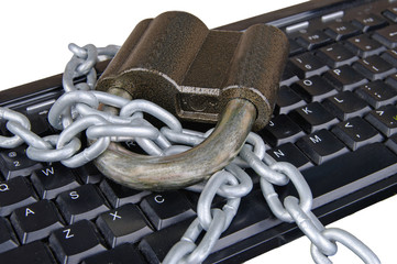 laptop keyboard secured