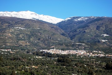 Fototapeta na wymiar White town in mountains, Orgiva, Andalusia © Arena Photo UK