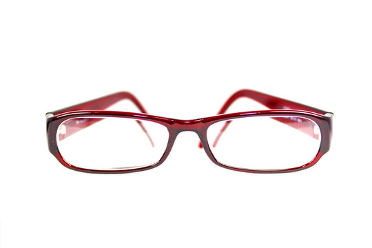 Modische Brille in rot
