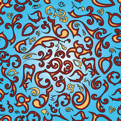 Seamless ornamental wallpaper