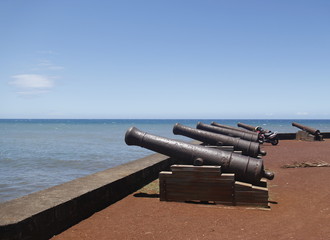 Canons du front de mer de Saint Denis à La Réunion