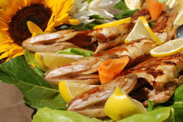 Tasty pike perch fish