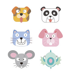 cute animal head icon