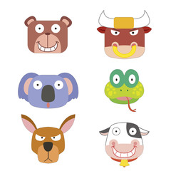 cute animal head icon