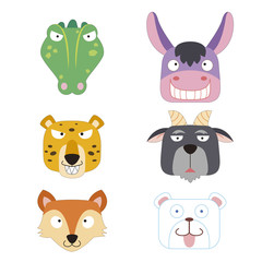 cute animal head icon