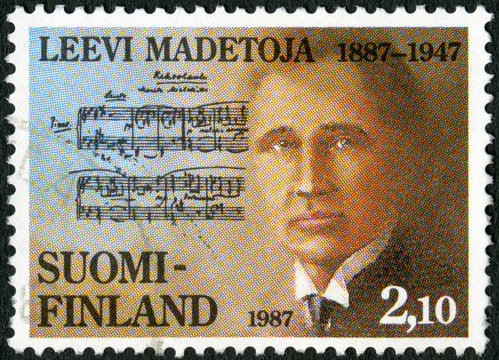 FINLAND - 1987: shows Leevi Madetoja (1887-1947), composer