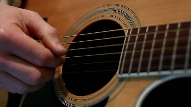 Playing classic guitar