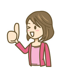 女性　イラスト　上半身　good