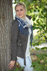 young woman in the park