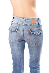 jeans on Female buttocks