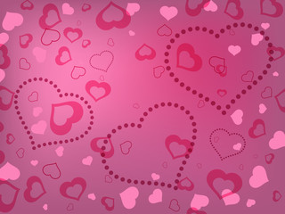 Valentine's day background with hearts