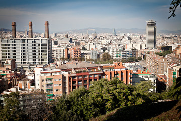 Fototapeta na wymiar Cityscape Barcelona, ??Katalonia, Hiszpania