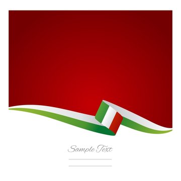 Italian flag green red background vector