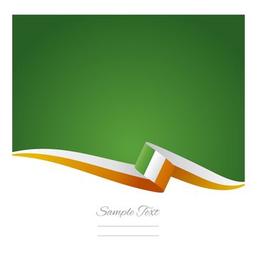Irish flag green orange background vector