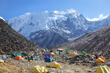Deurstickers Mount Island Peak (Imja Tse) basiskamp, Nepal © axel