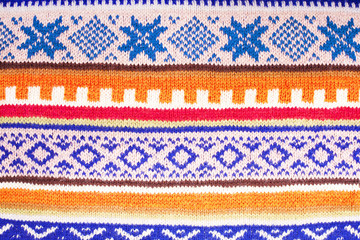 Knitted wool pattern