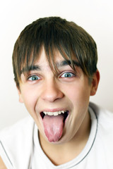 Funny Teenager With Tongue