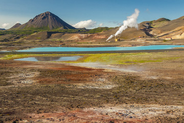 Colourful landscape in Myvatn area - Iceland.