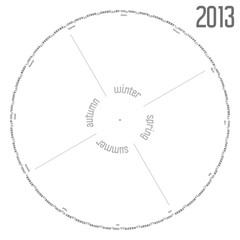 Round  vector calendar 2013