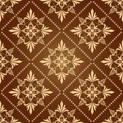 Gordijnen Seamless floral vector pattern © Ulvur
