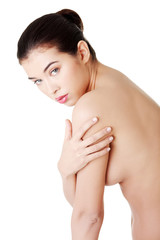 Obraz premium Beautiful fit topless woman