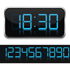 Blue Digital Clock