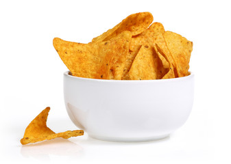 A bowl of corn chips