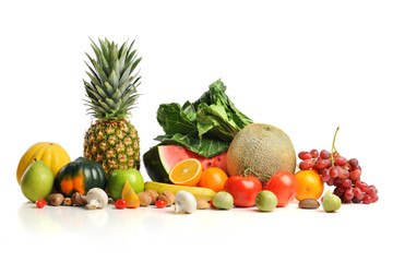 Naklejka na ściany i meble Świeże owoce i vegatables