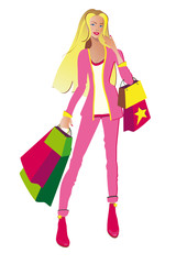 fashion shopping girl