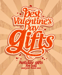 Best Valentine`s day gifts design template.