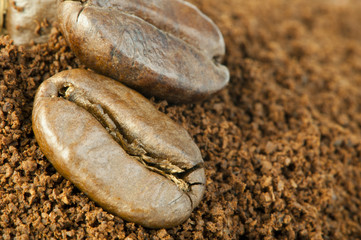 Coffee beans and ground coffee