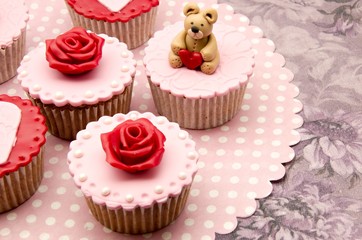 Cupcakes de san valentin